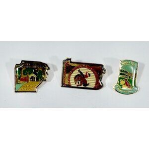 Set Of 3 Pennsylvania-Themed Enamel Pins: McGees Mills Allegheny Championship Ro